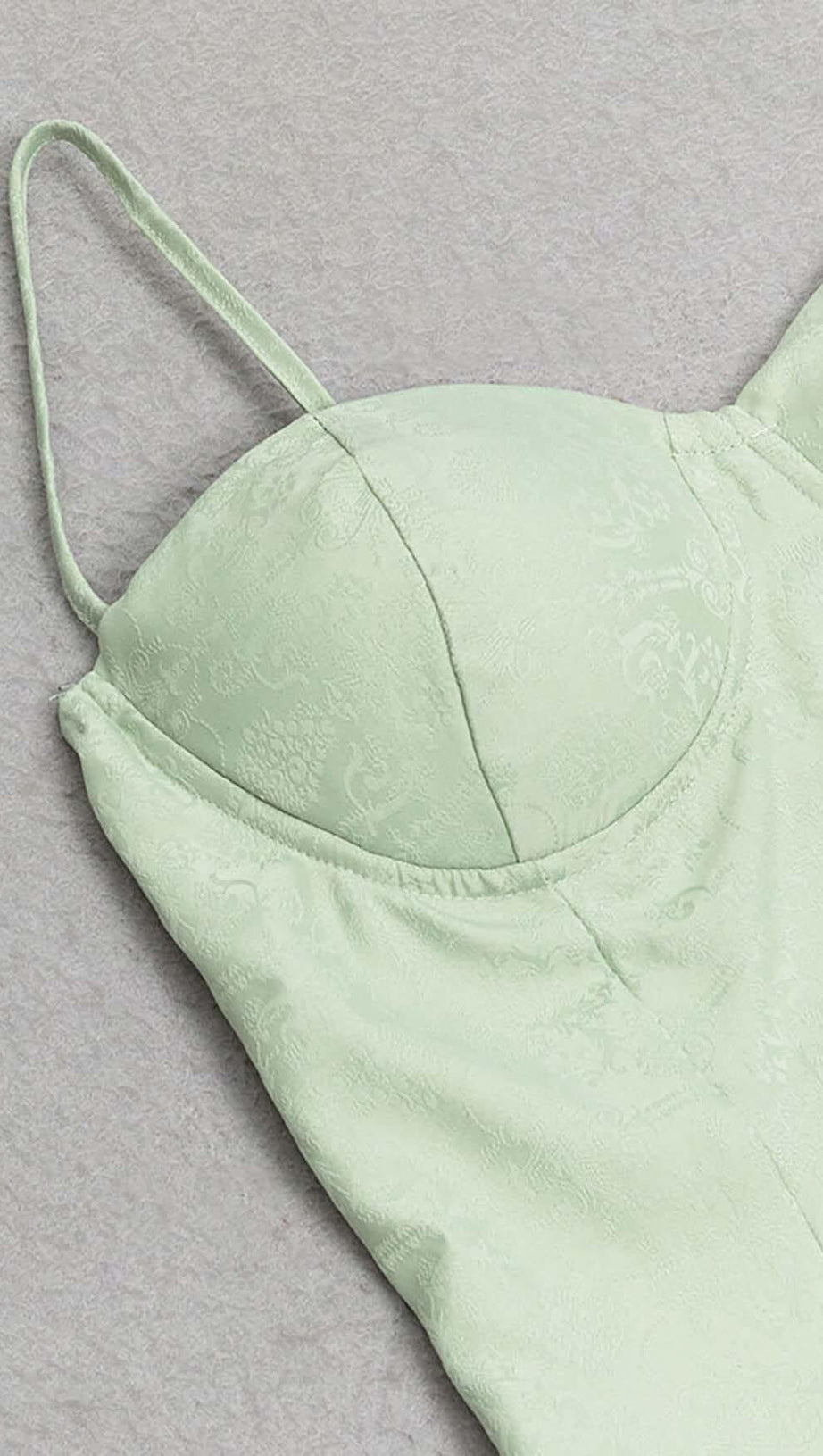 DRAPED LINEN MIDI DRESS IN LIGHT GREEN