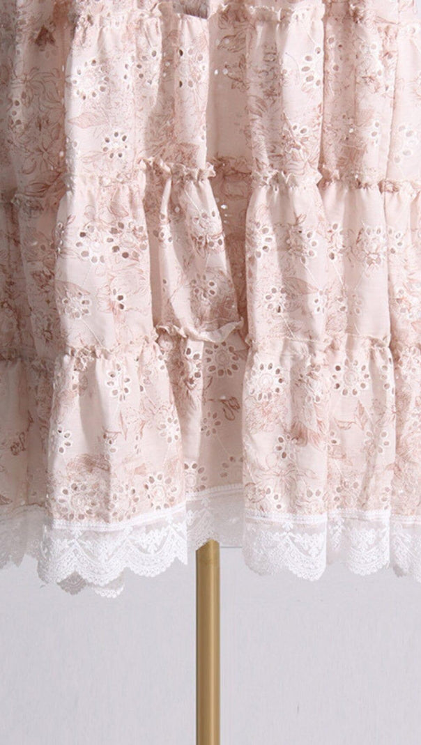 AIIZIE FLOWERS COTTON MAXI DRESS IN WHITE - product image
