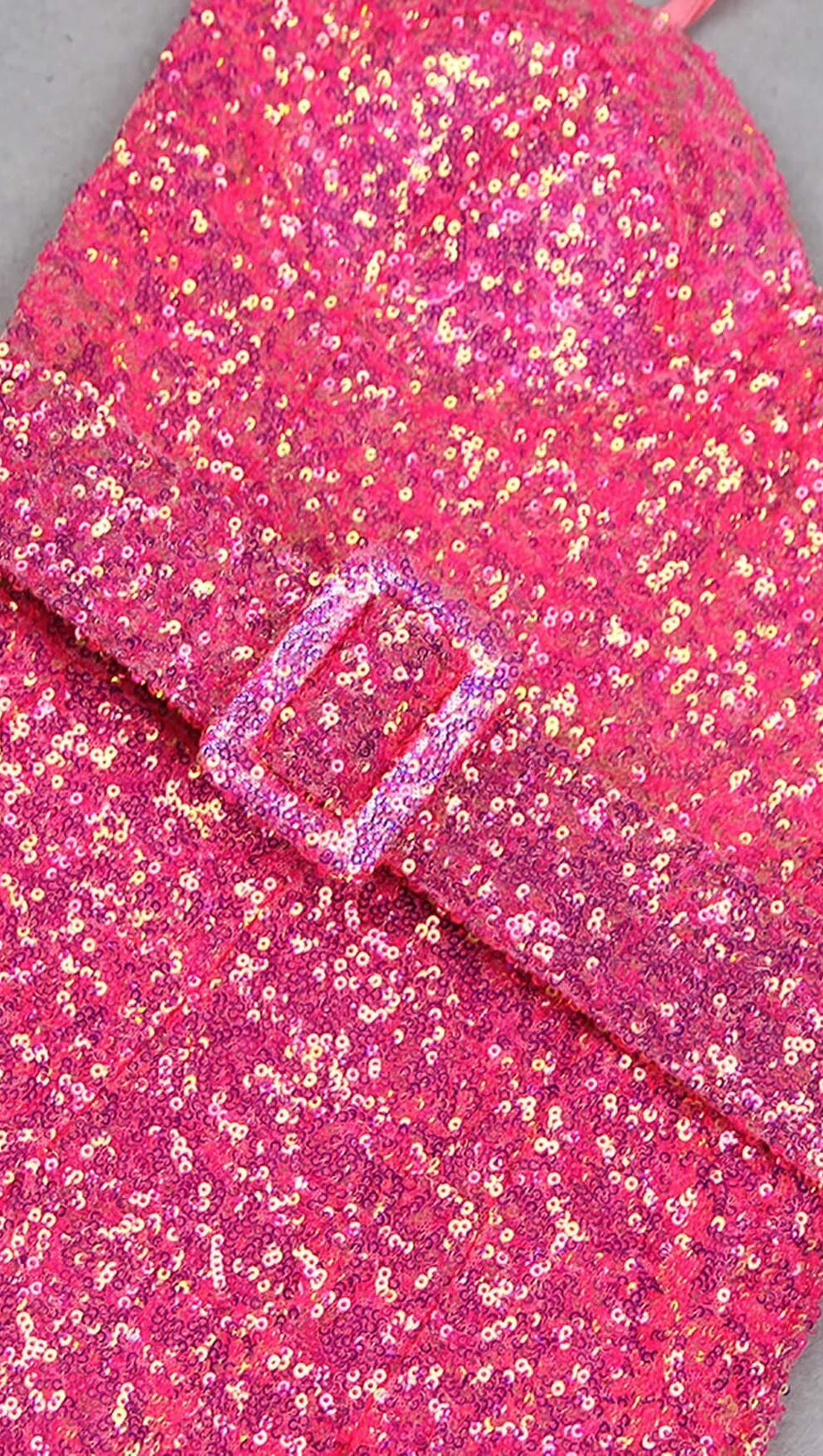 GLITTER FLARED TROUSER JUMPSUIT IN PINK