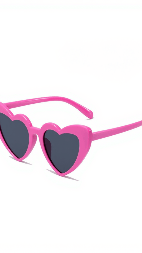AIIZIE FLAVIA HEART GLASSES IN HOT PINK - product image