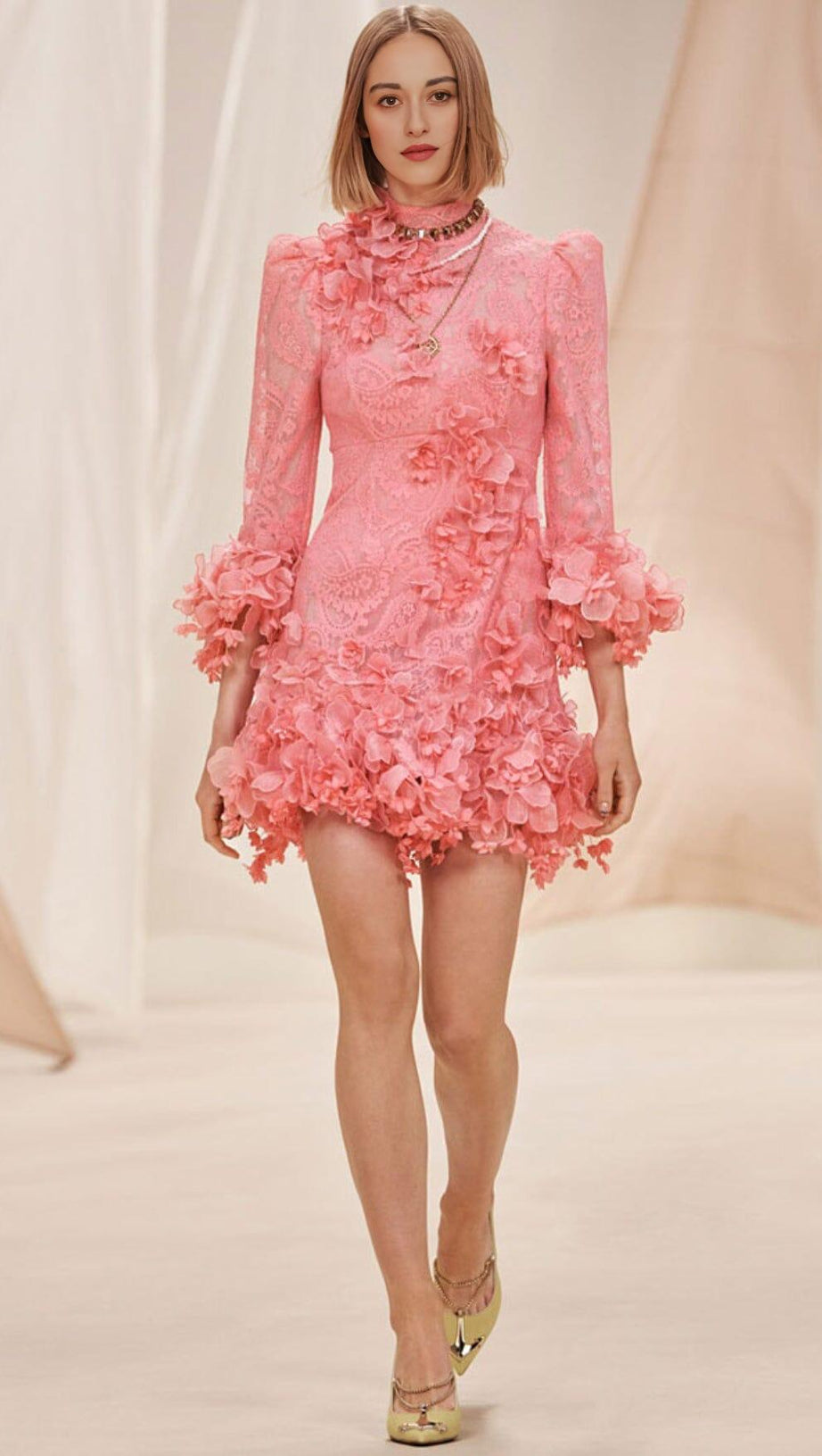 HIGH TIDE SPITZEN-MINIKLEID IN ROT