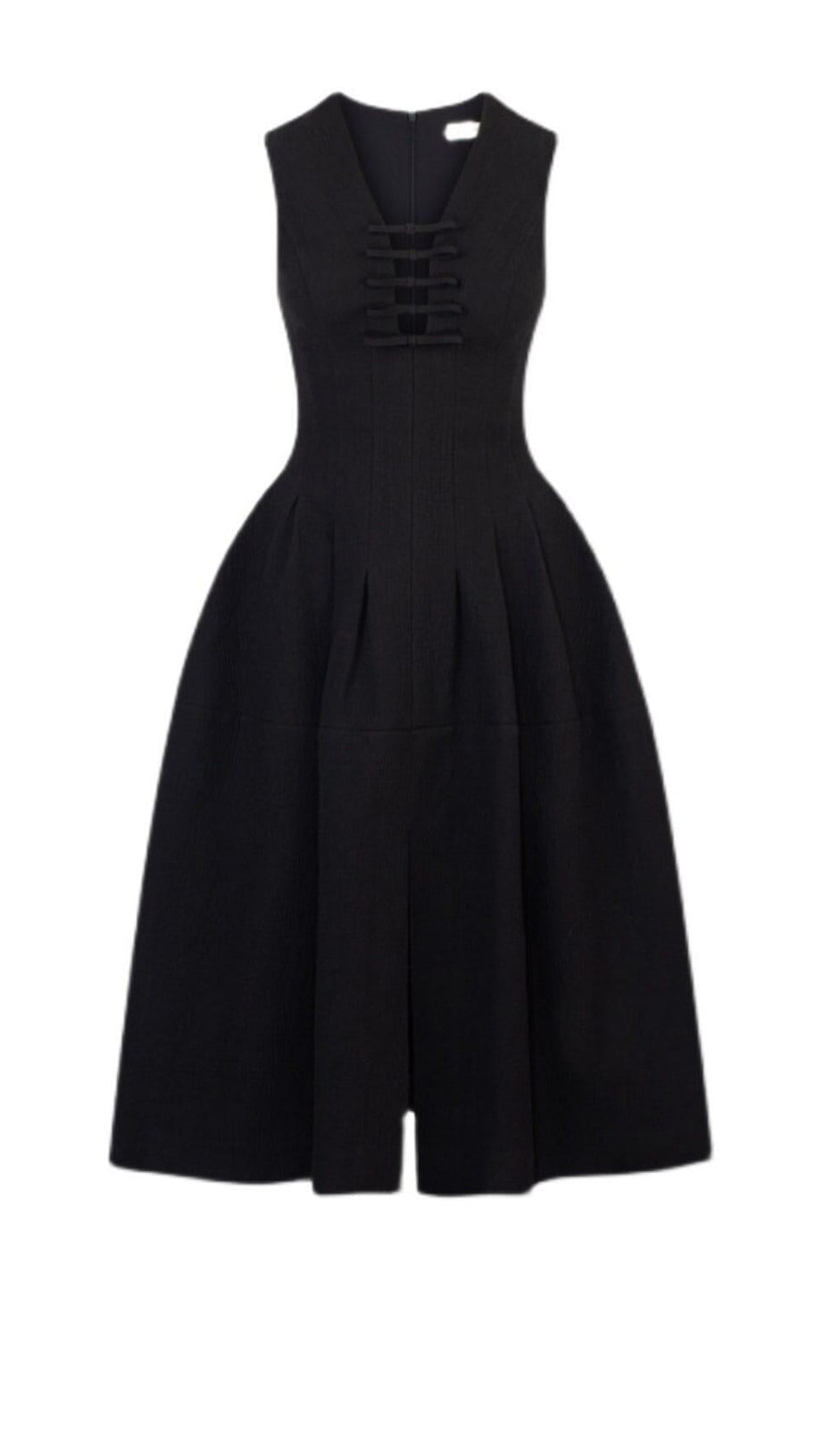 HOLLOW HIGH WAIST A-LINE DRESS