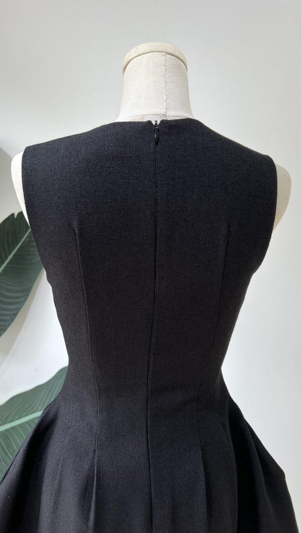 AIIZIE HOLLOW HIGH WAIST A-LINE DRESS - product image