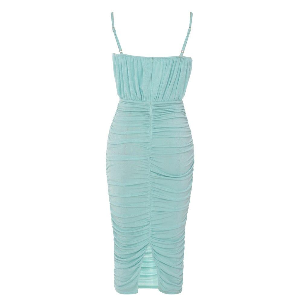 AIIZIE STRAPY WAIST-TIGHTENING CORSET DRESS IN MINT GREEN - product image