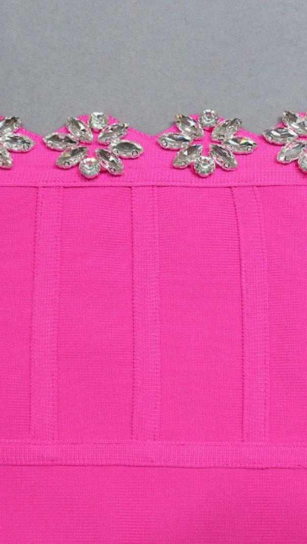 AIIZIE LONG SLEEVE SQUARE COLLAR MINI DRESS IN PINK - product image