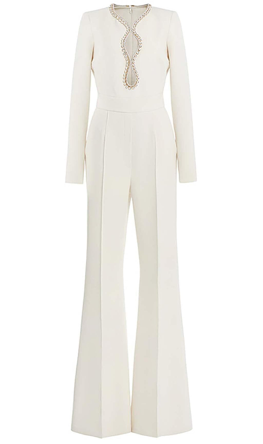 LANGÄRMELIGER V-AUSSCHNITT DIAMOND ENGER LANGÄRMELIGER JUMPSUIT