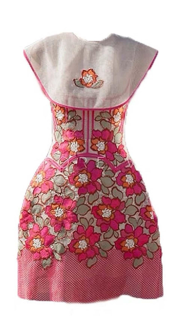 AIIZIE PETALS EMBROIDERED HEM MINI DRESS - product image