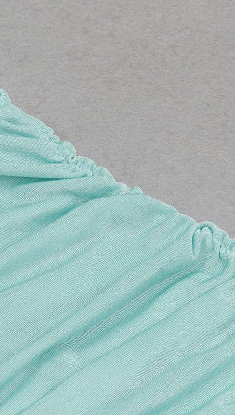 ABITO CORSETTO STRINGENTE IN VITA CON SPALLINE VERDE MENTA