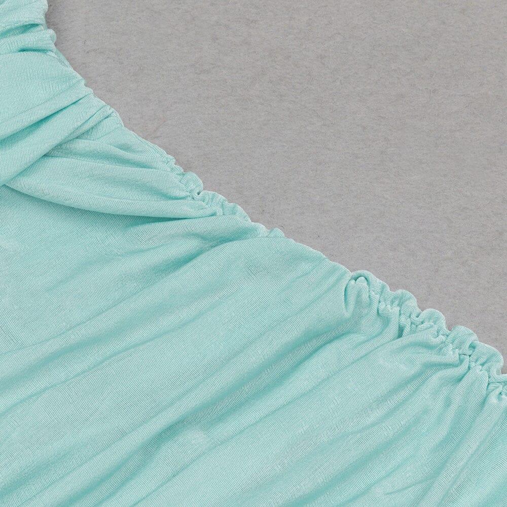 ABITO CORSETTO STRINGENTE IN VITA CON SPALLINE VERDE MENTA