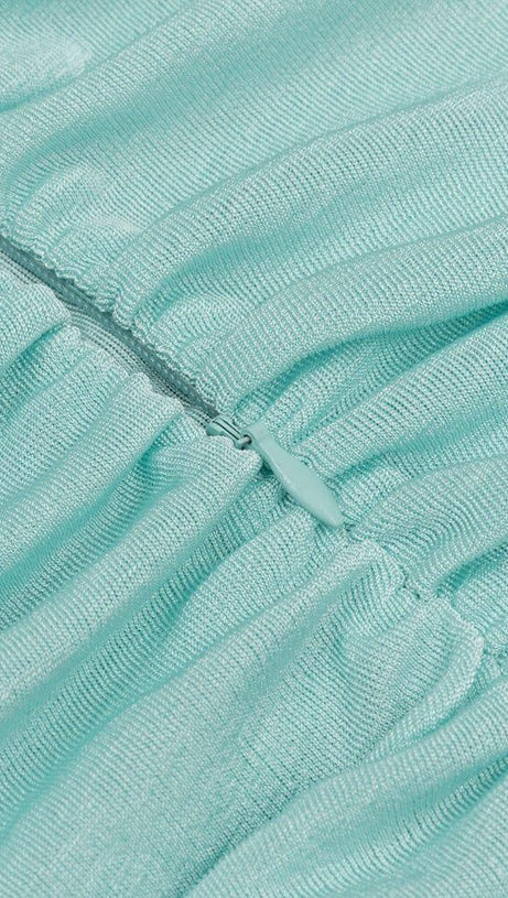 ABITO CORSETTO STRINGENTE IN VITA CON SPALLINE VERDE MENTA