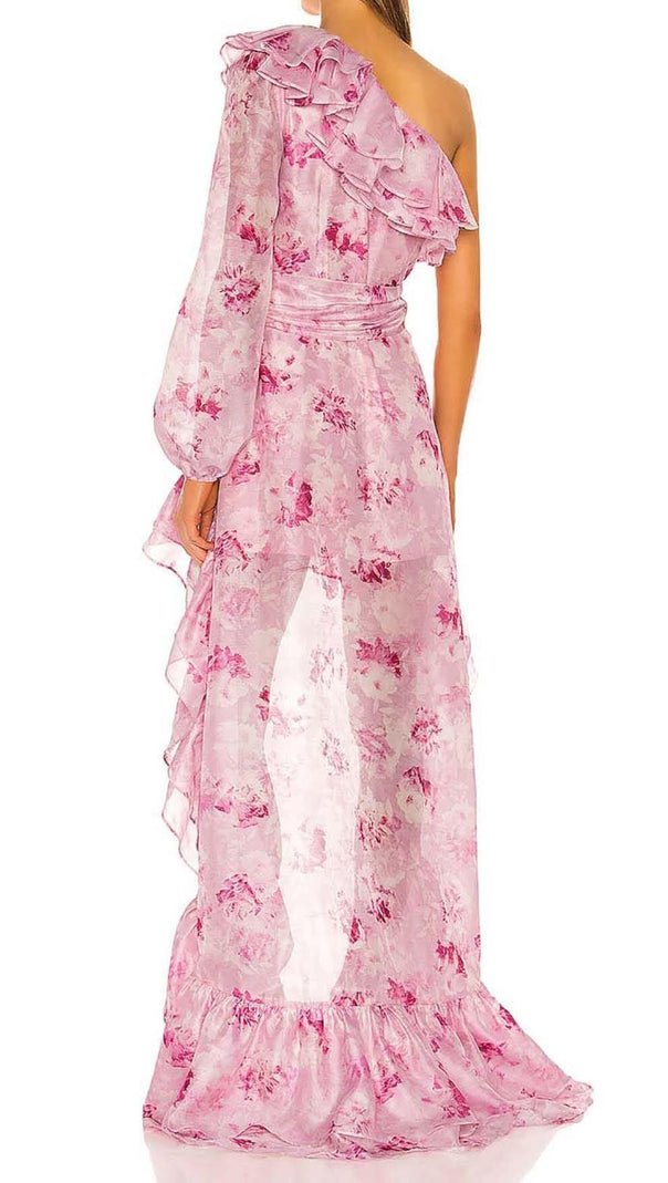 AIIZIE RUFFLE TRIM MINI DRESS IN PINK - product image