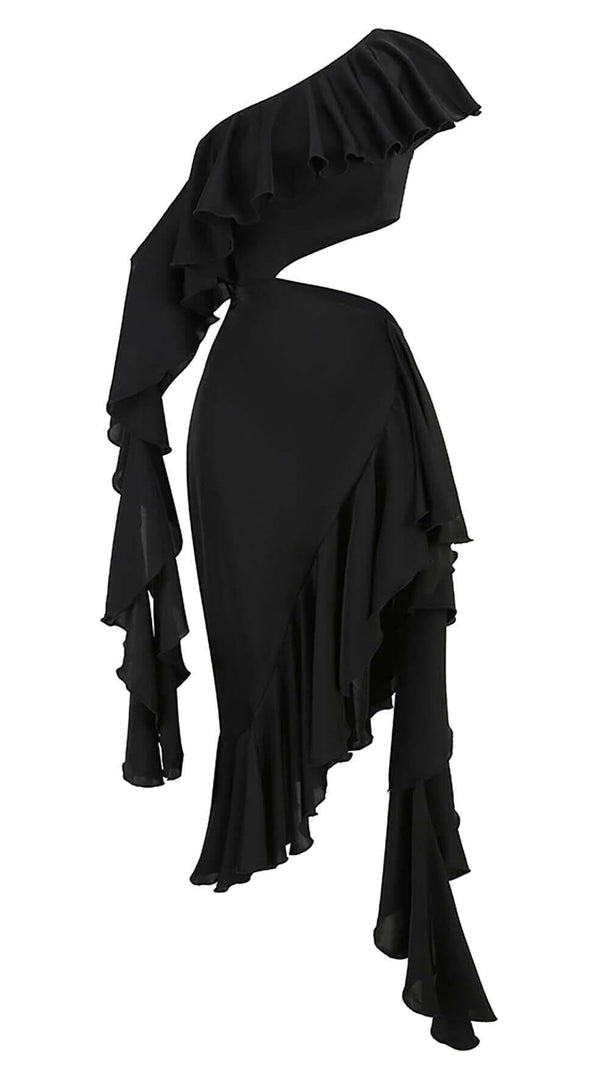 AIIZIE RUFFLES ASYMMETRICAL MAXI DRESS - product image