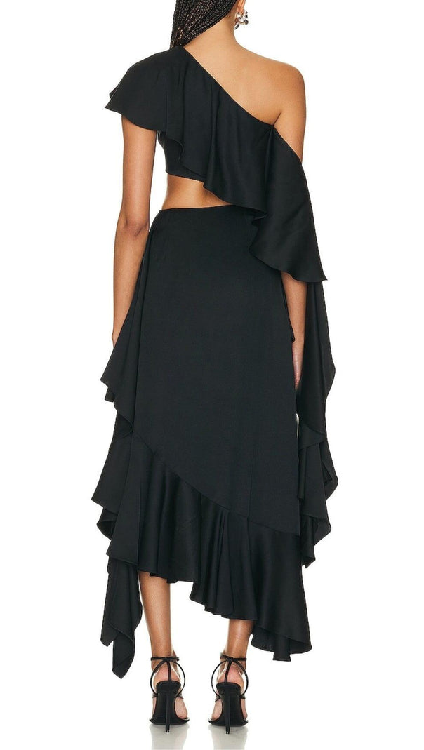 AIIZIE RUFFLES ASYMMETRICAL MAXI DRESS - product image