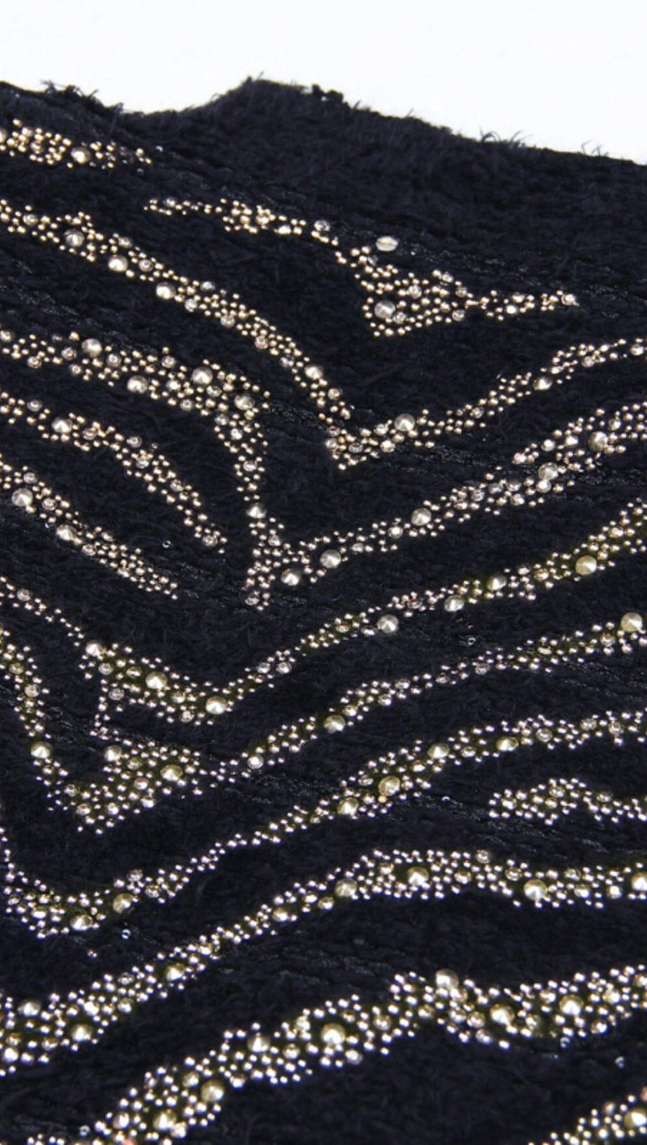 SEQUIN-EMBELLISHED KNITTED TWO PIECE SET IN WHITE