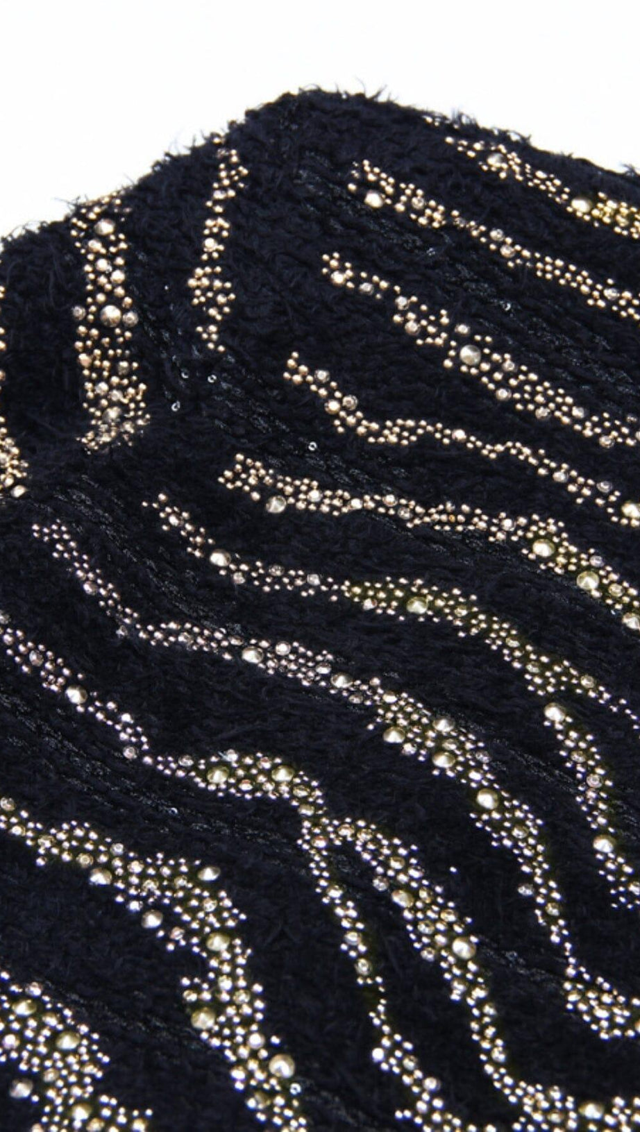 SEQUIN-EMBELLISHED KNITTED TWO PIECE SET IN WHITE