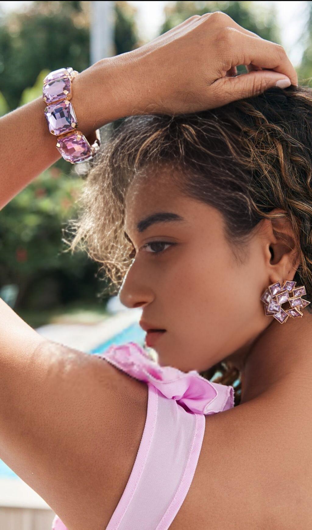 BRACCIALE CON STRASS QUADRATI