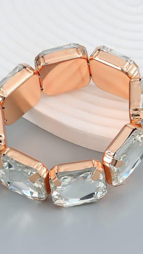 BRACCIALE CON STRASS QUADRATI