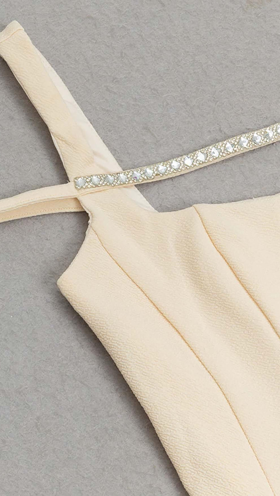 STRUCTURED CORSET FLOUNCED MIDI DRESS IN IVORY