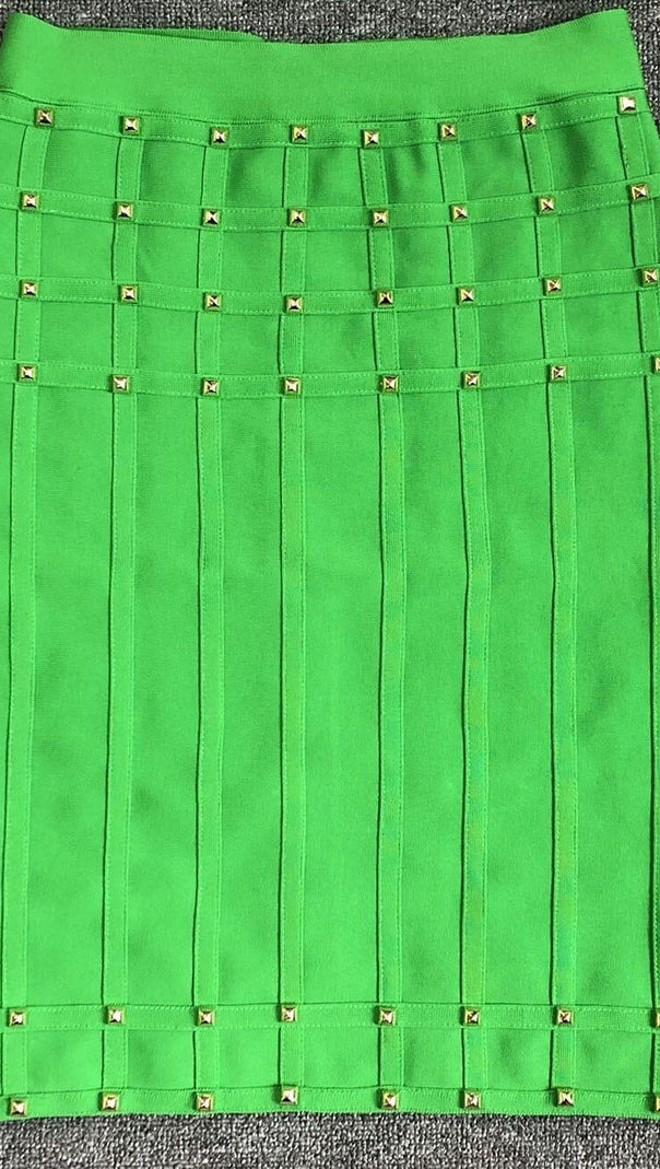AIIZIE STUDDED STRAP SLEEVELESS TWO PIECE SET IN GREEN - product image
