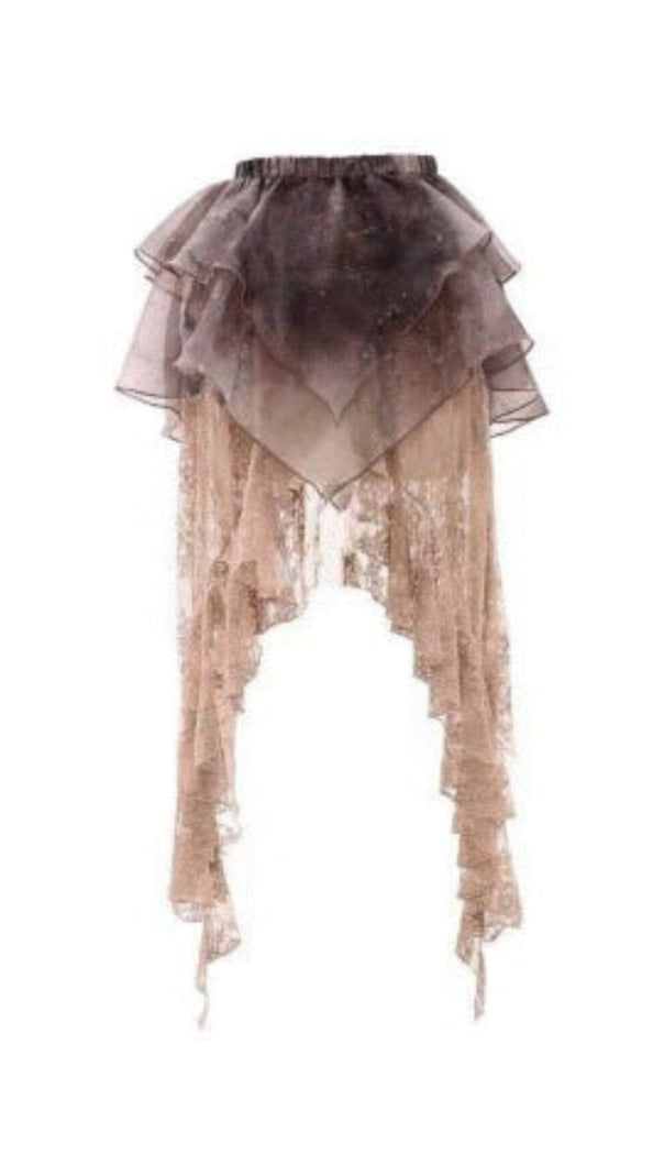 AIIZIE ORGANZA LOLITA LACE SLIT SKIRT - product image
