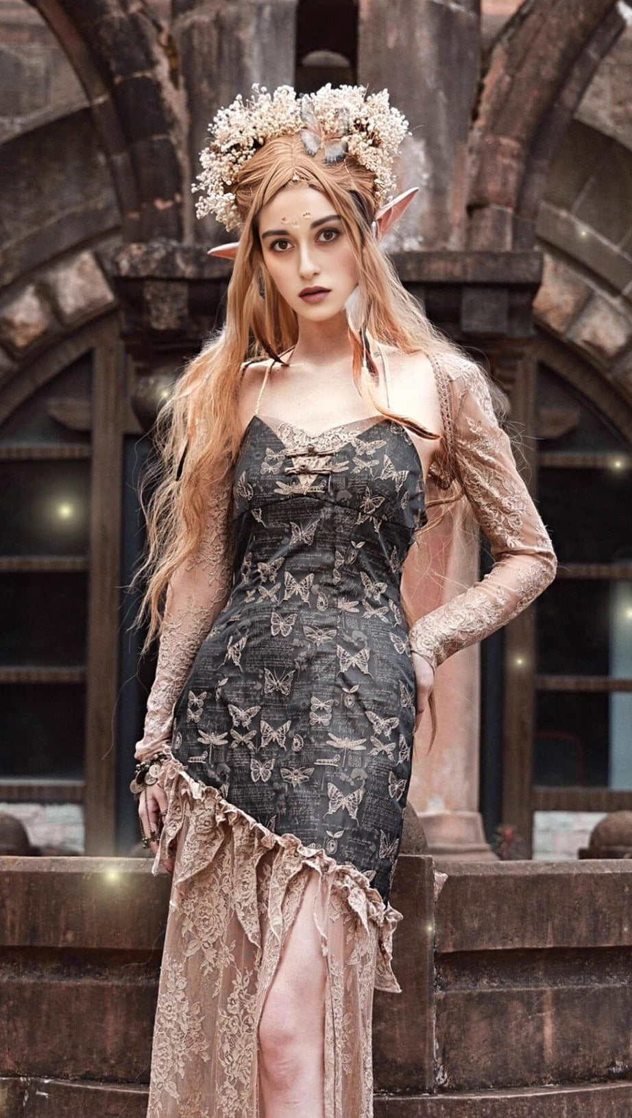 RUSSET GOTHIC LOLITA LACE BOLERO