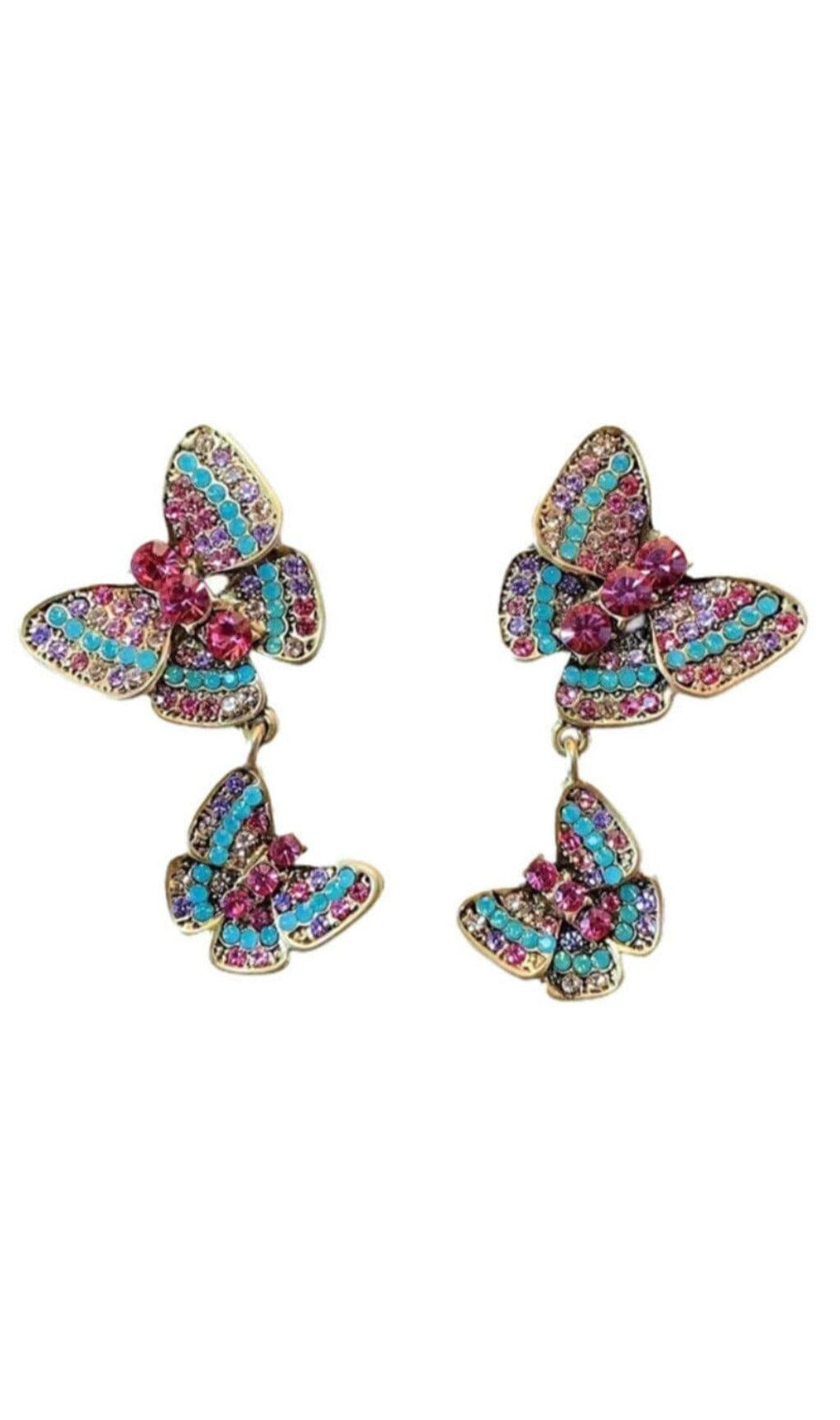 STRASS-SCHMETTERLINGS-OHRRINGE