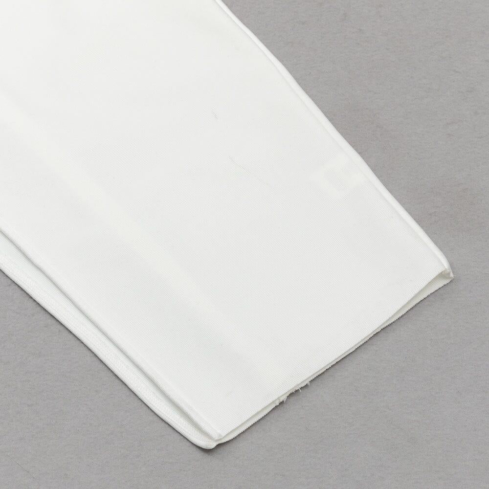 ABITO MIDI CON SPACCHIO SULLA COSCIA, BIANCO