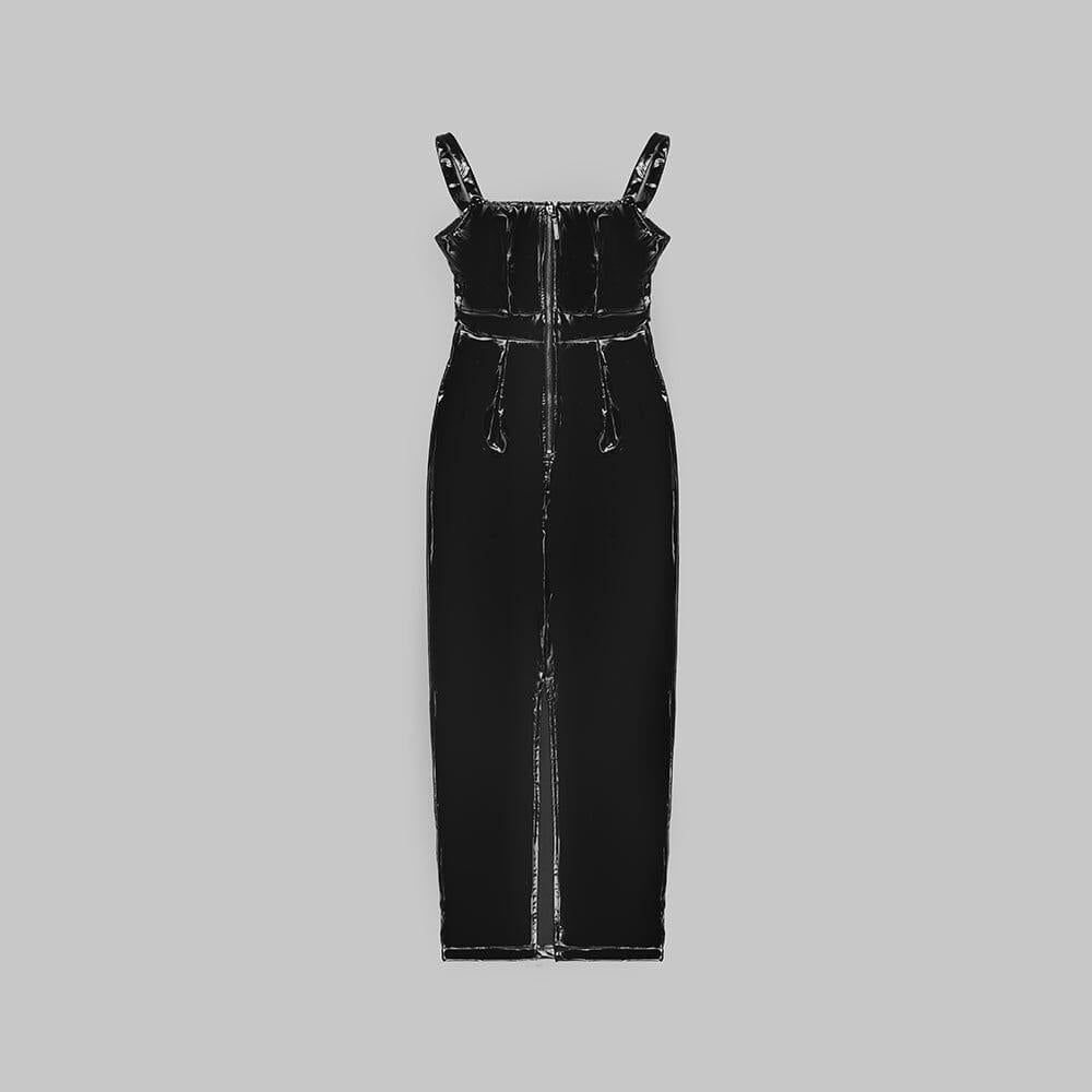 AIIZIE STRAPY BANDEAU MAXI DRESS IN BLACK - product image