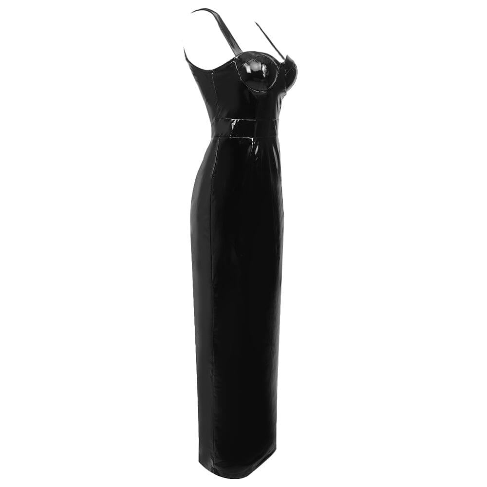 AIIZIE STRAPY BANDEAU MAXI DRESS IN BLACK - product image
