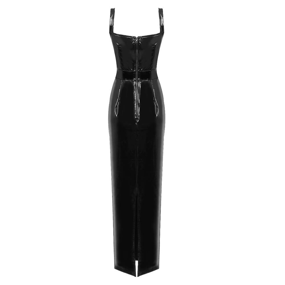 AIIZIE STRAPY BANDEAU MAXI DRESS IN BLACK - product image