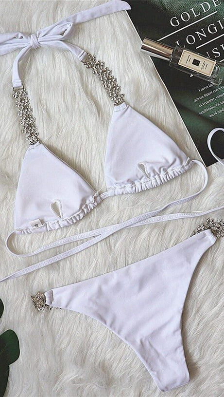 WIKI DIAMOND BIKINI - WHITE