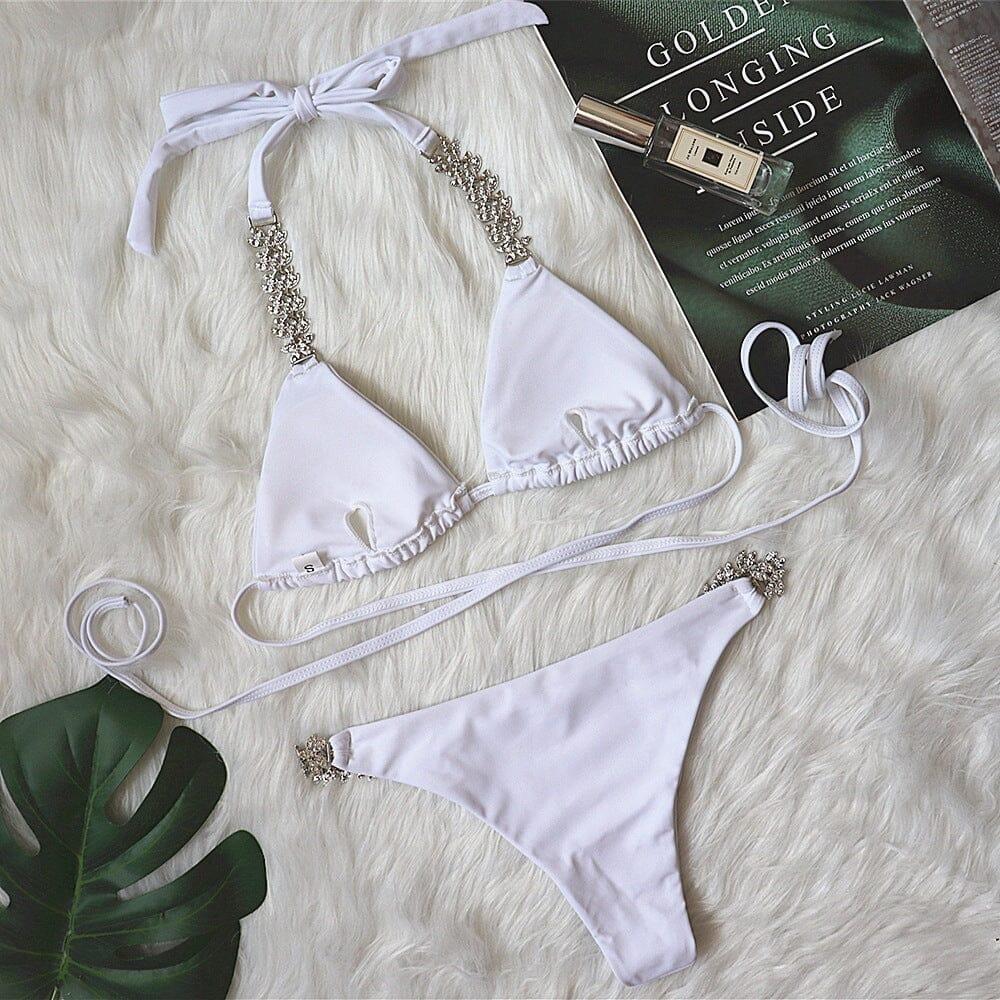AIIZIE WIKI DIAMOND BIKINI - WHITE - product image