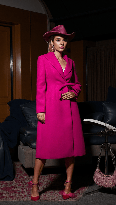 ZETA BOW WOOLEN COAT