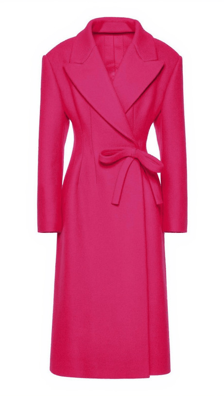 ZETA BOW WOOLEN COAT