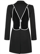 Juno Plunge Backless Blazer Dress