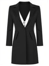 Juno Plunge Backless Blazer Dress