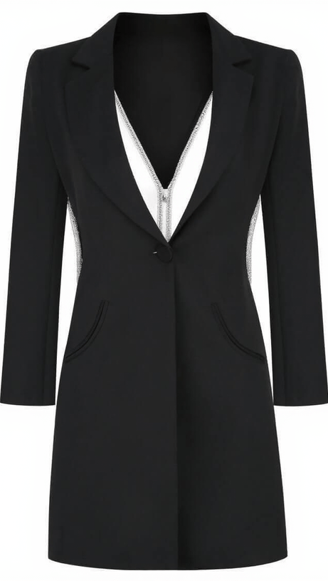 Juno – Tief ausgeschnittenes, rückenfreies Blazerkleid