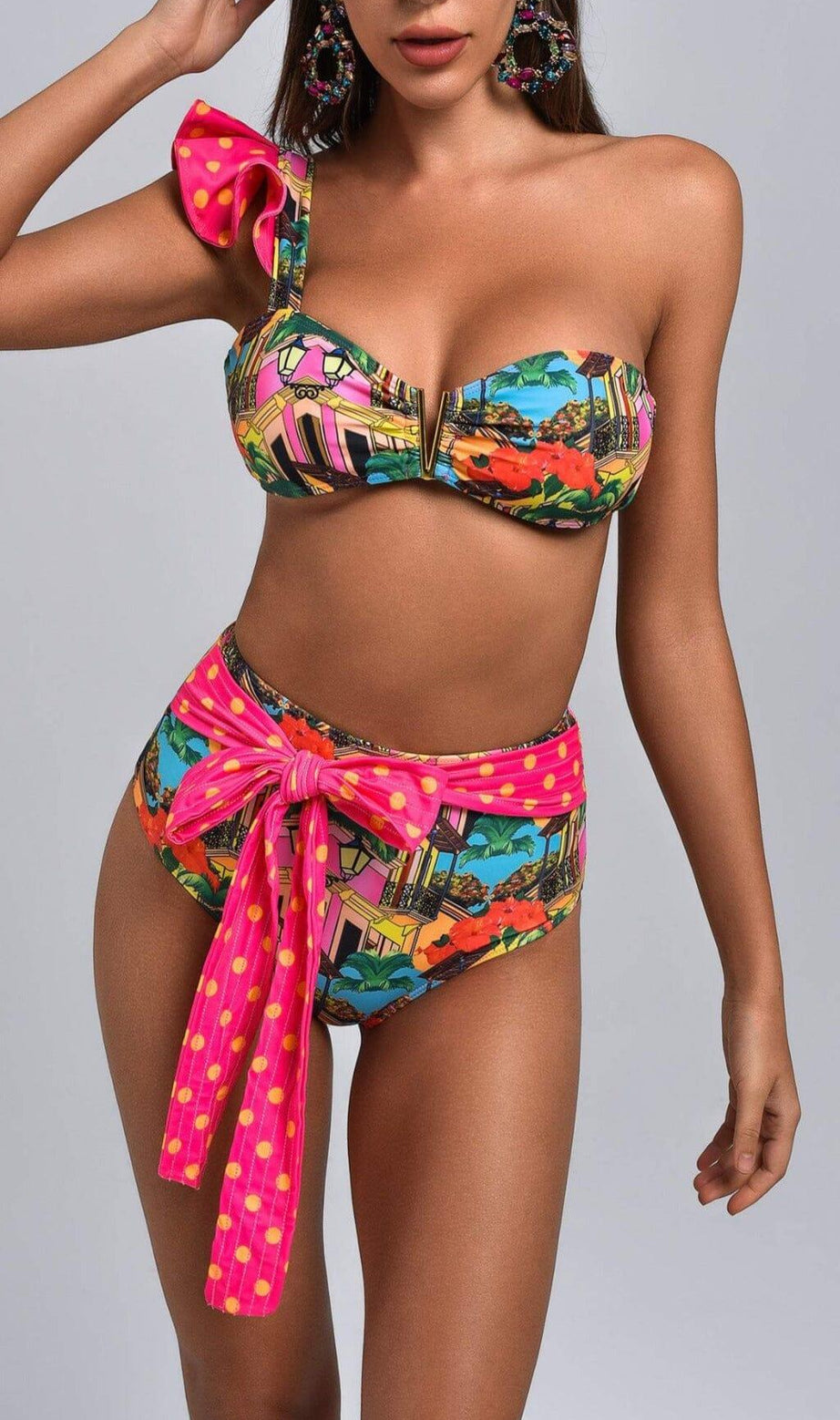 COSTUME DA BAGNO STAMPATO TROPICALE BRICE