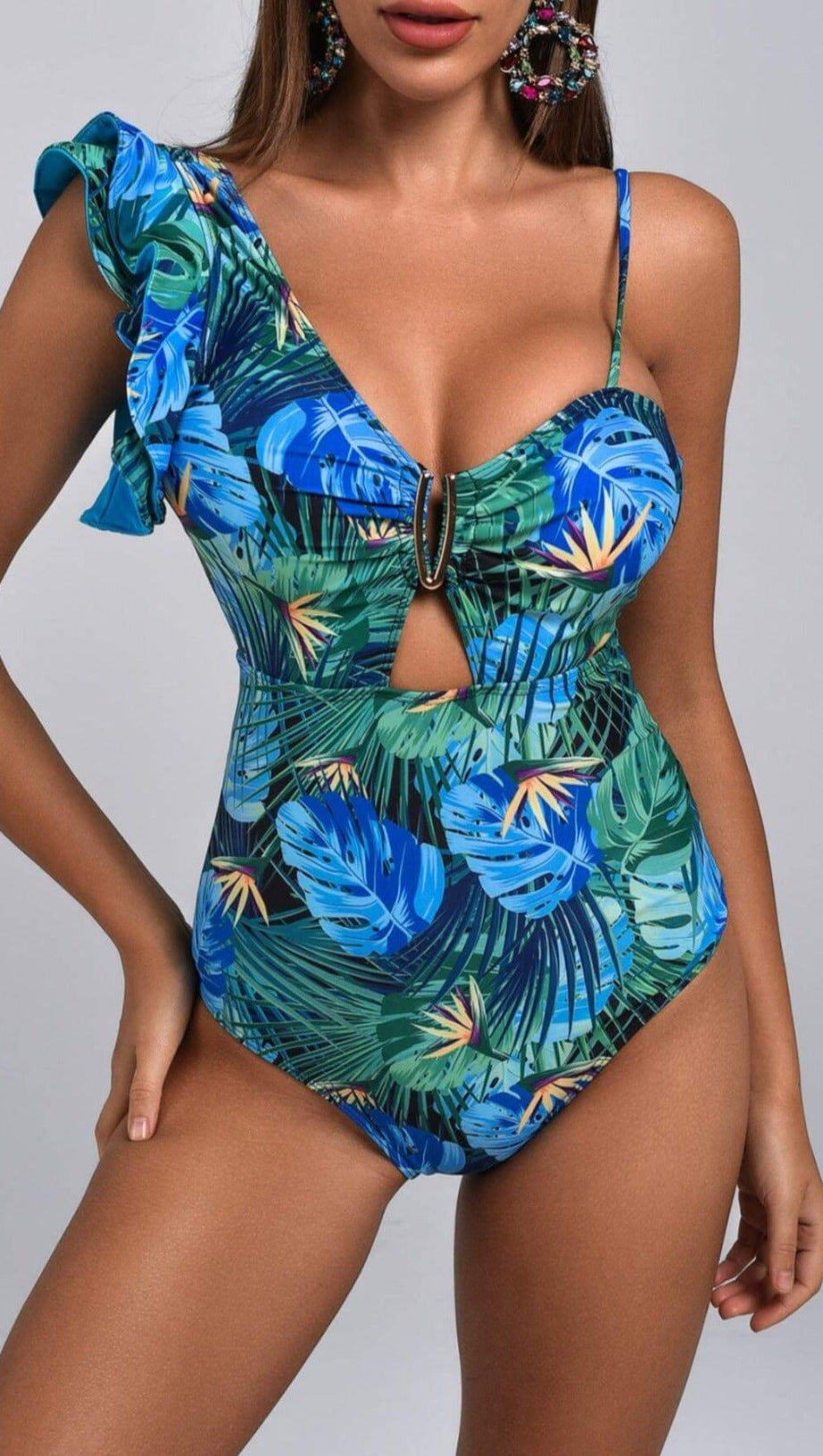 COSTUME DA BAGNO CON STAMPA TROPICALE ELLIEE