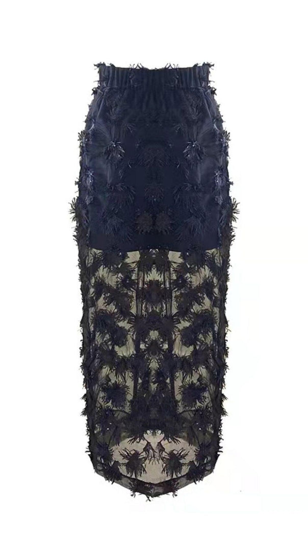 Black Lace Beach Skirt