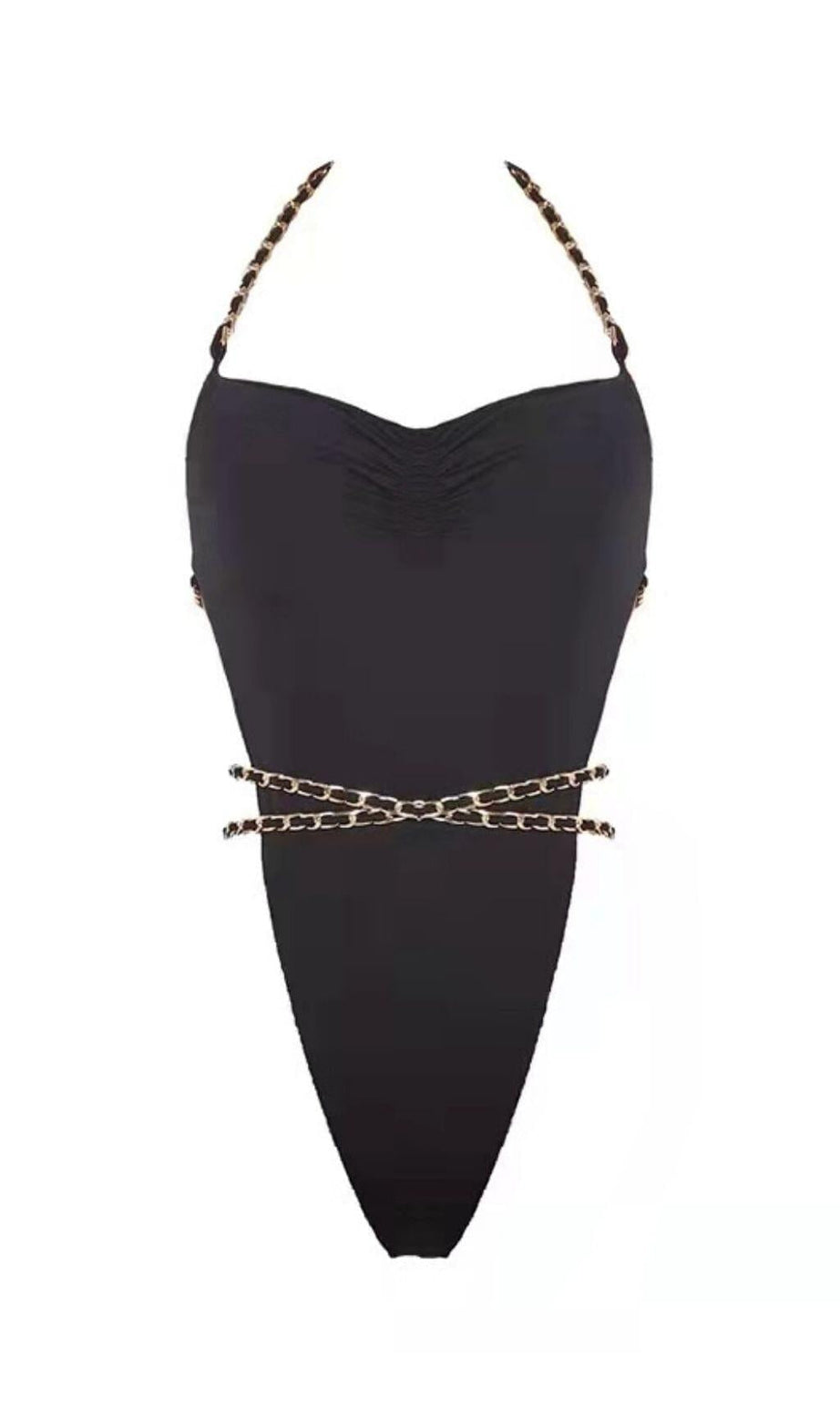 COSTUME DA BAGNO CON CATENA NERA