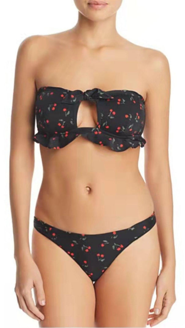 AIIZIE BLACK CHERRY BIKINI SUIT - product image