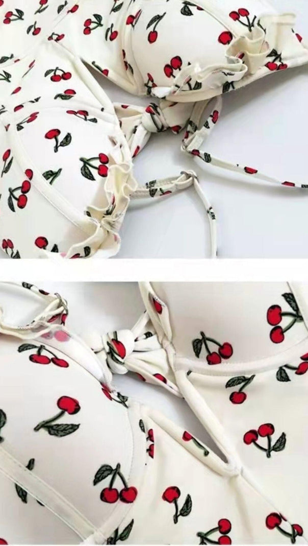 COSTUME DA BAGNO CON SCOLLO A V CHERRY - NERO