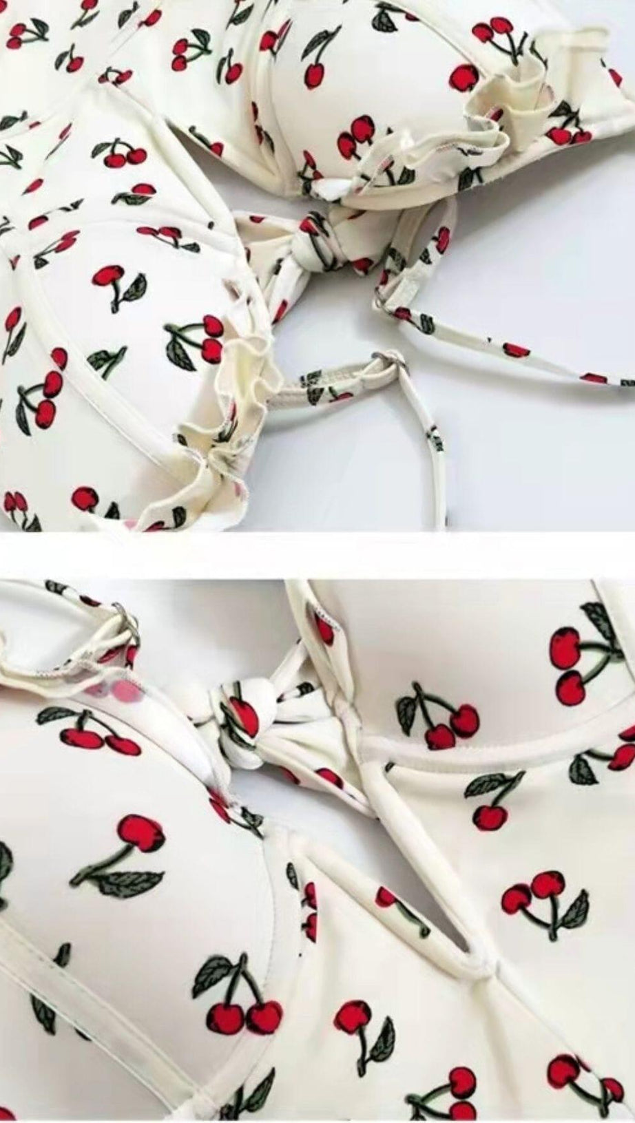 CHERRY PLUNGE BADEANZUG - WEISS