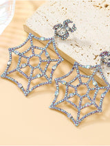 Octavia Cobweb Rhinestone Earrings