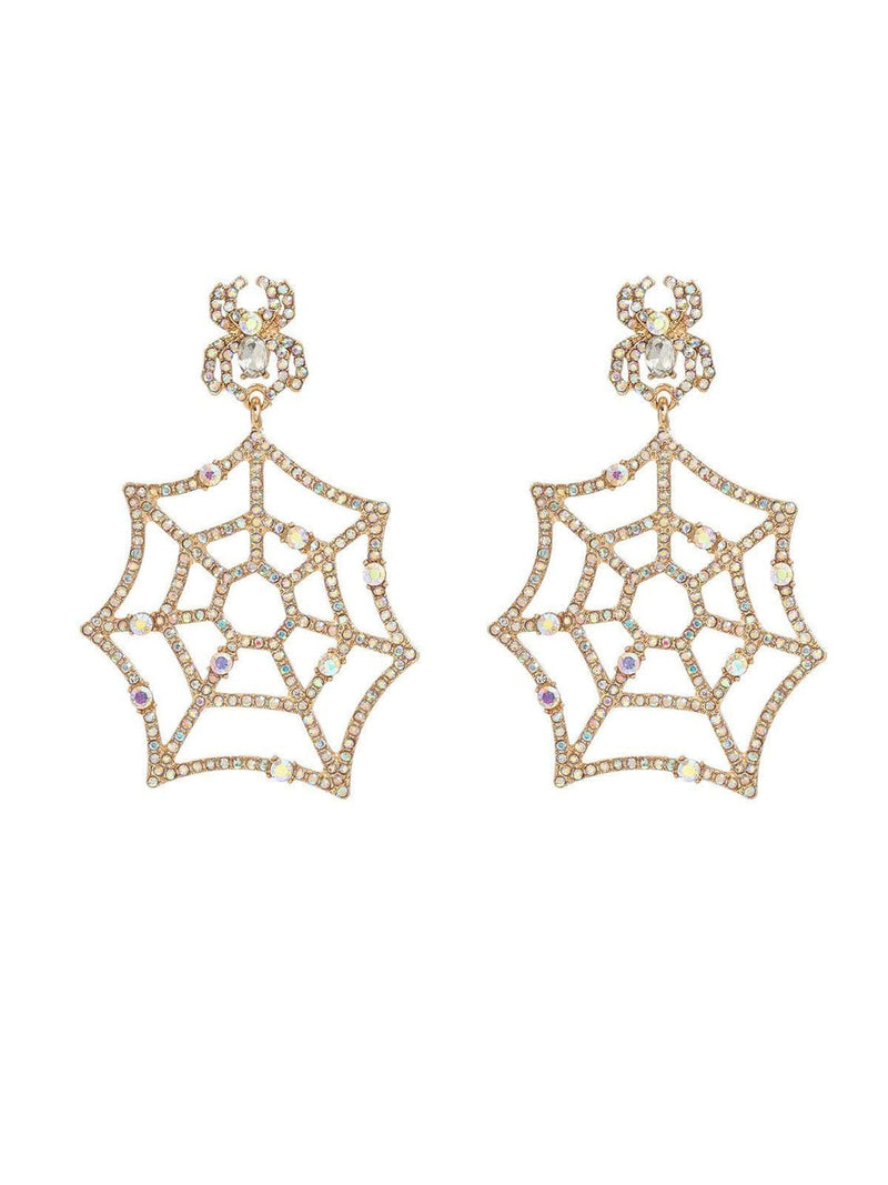 Octavia Cobweb Rhinestone Earrings