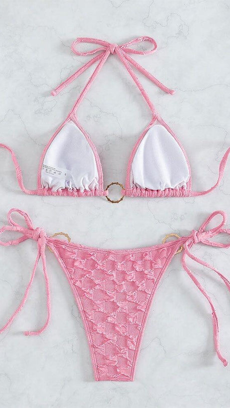 SCHNÜRBIKINI IN ROSA