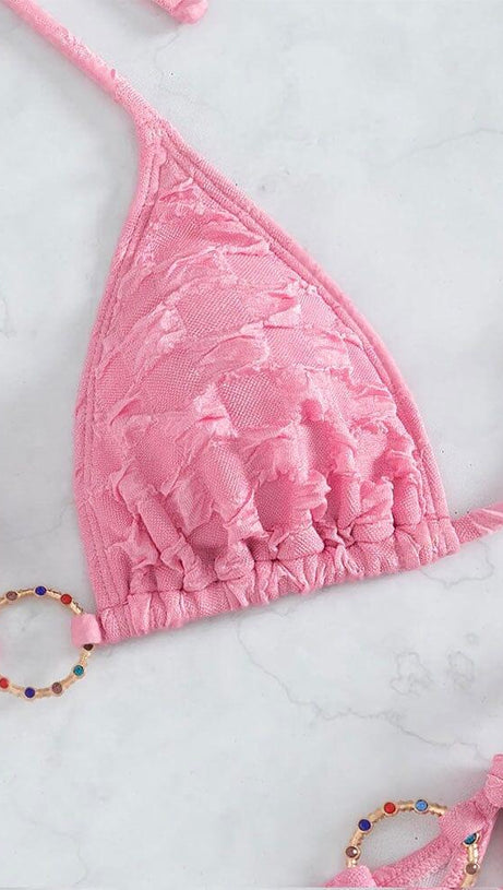 SCHNÜRBIKINI IN ROSA