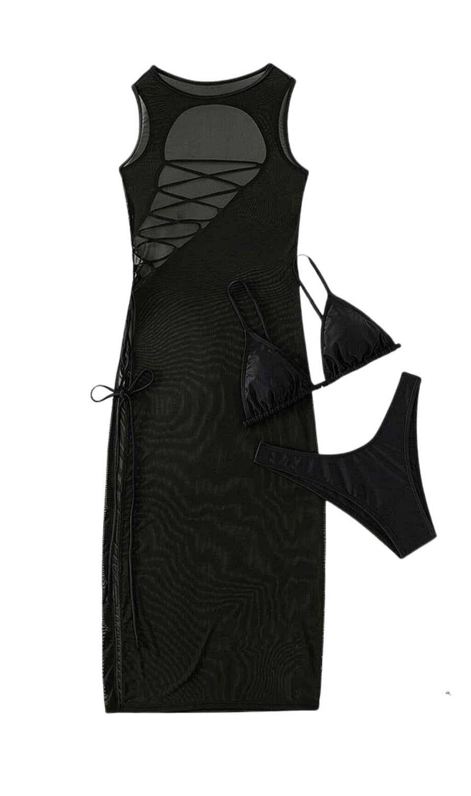 SMOCK THREE PIECES SWIMSUIT