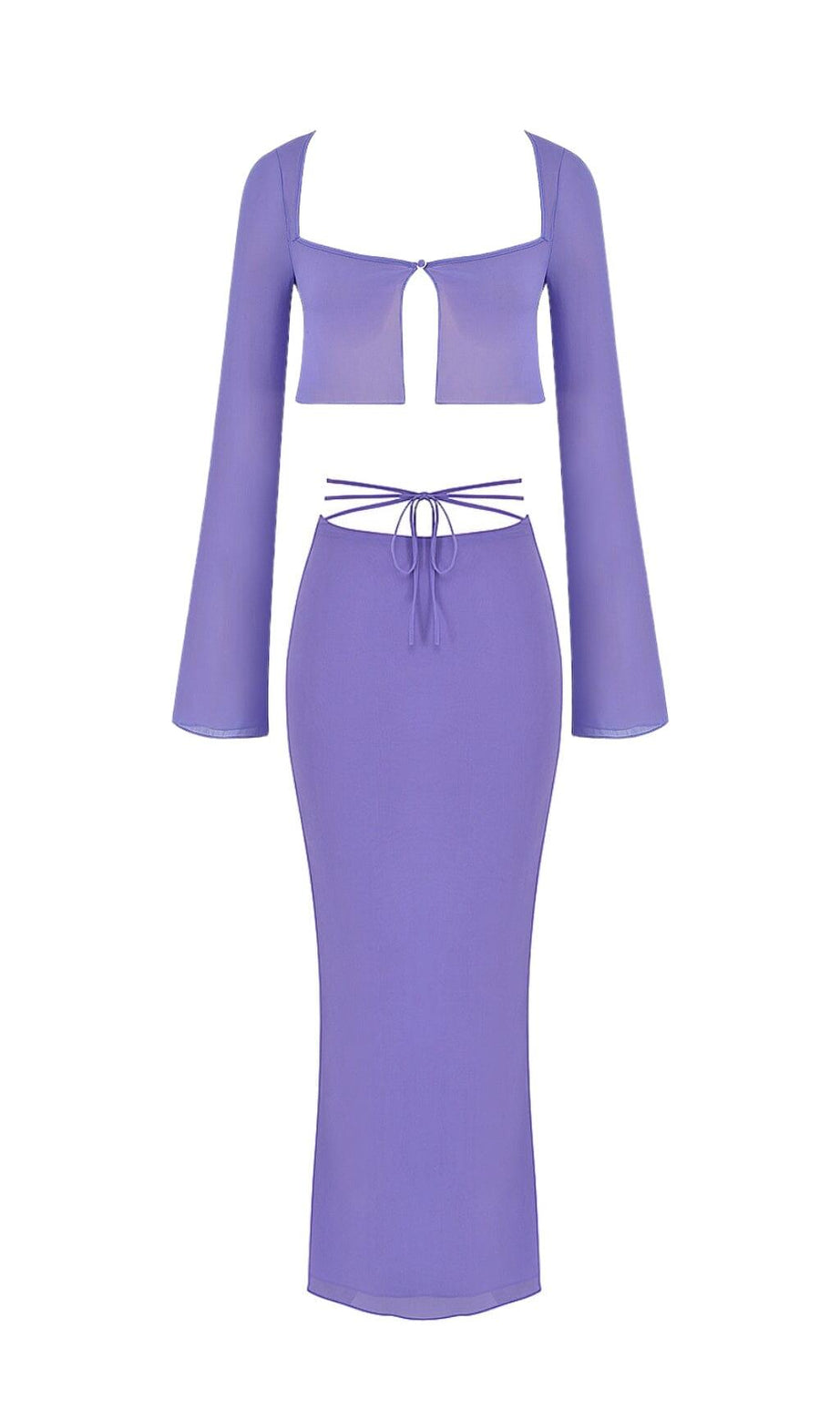 VIOLETT-BADEANZUG MIT CUTOUTS